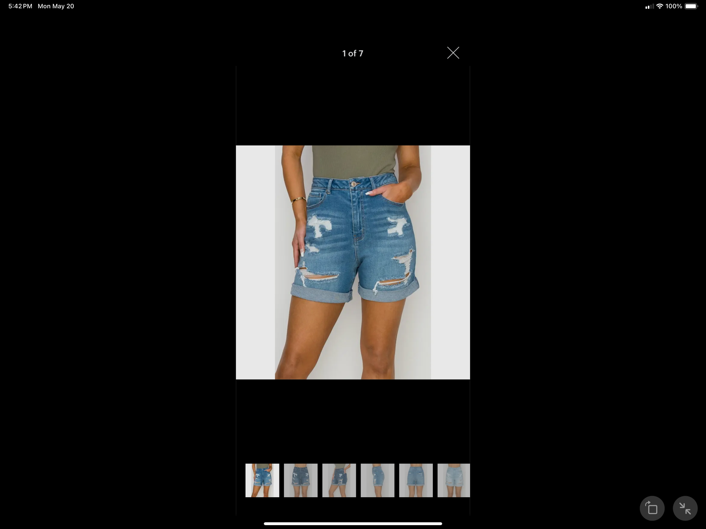 Wax jean collection mom cut cuffed denim shorts