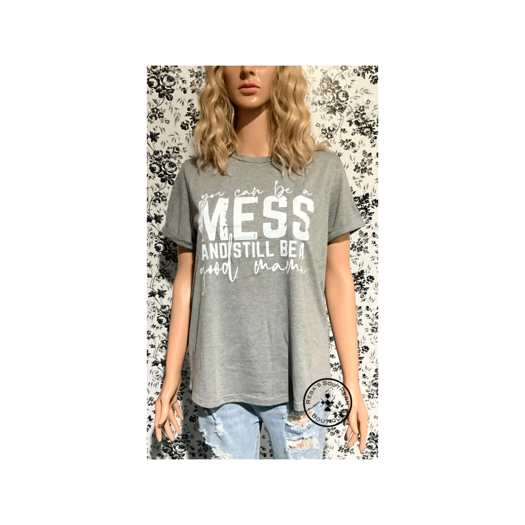 Grey graphic tee