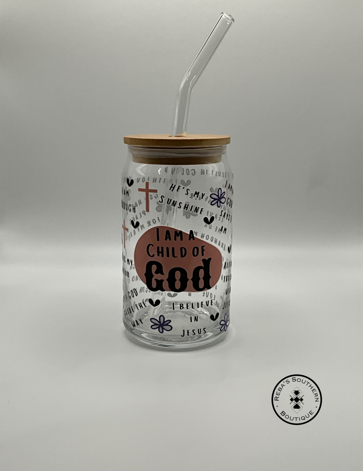 (Discounted)I am a child of god glass cup uvdtf