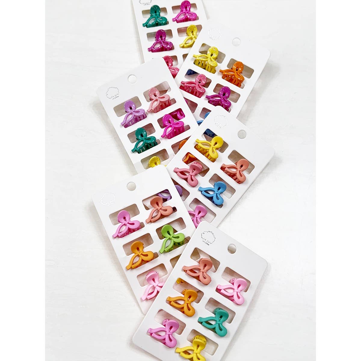Duo Mini Bow Detail Hair Clip Set