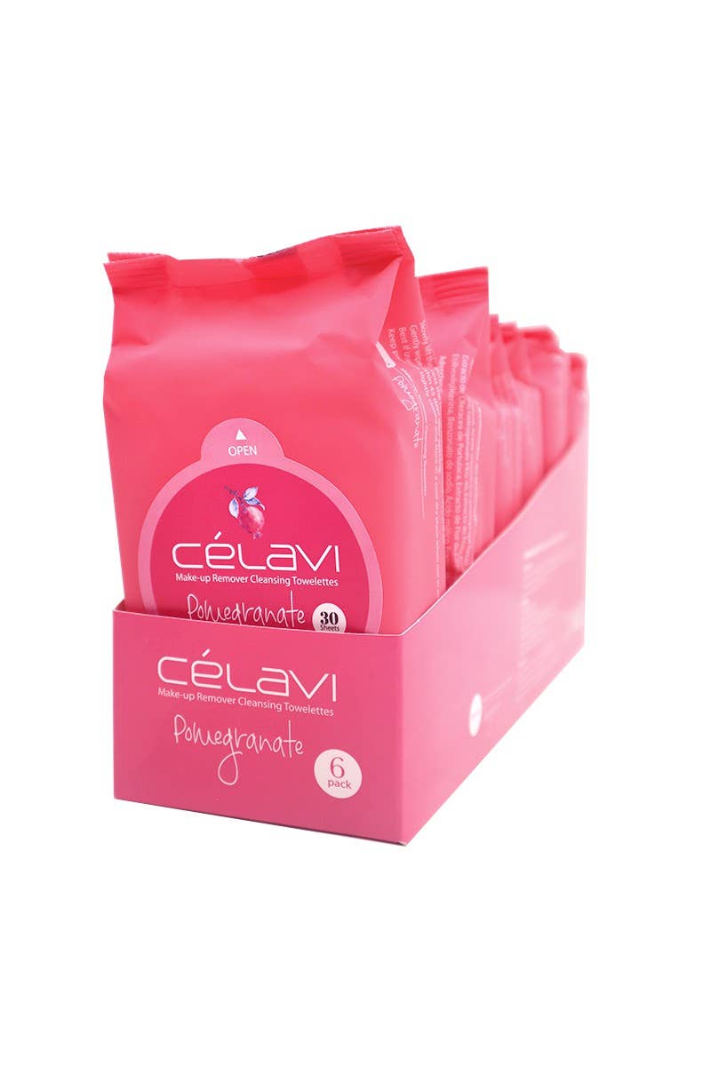 Celavi MT005 Pomegranate Makeup Cleansing Towelette - 6pc