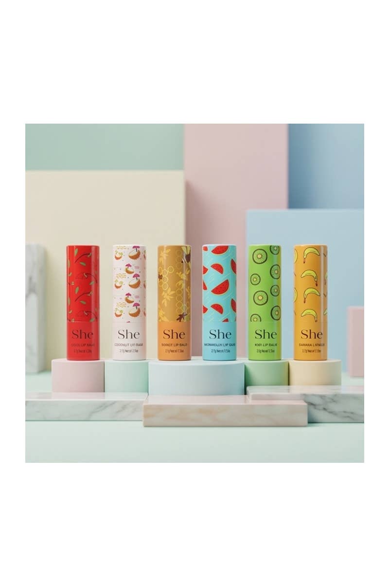 SHE LB418 Vitamin E Fruit Moisturizing Lip Balm - 36 pcs