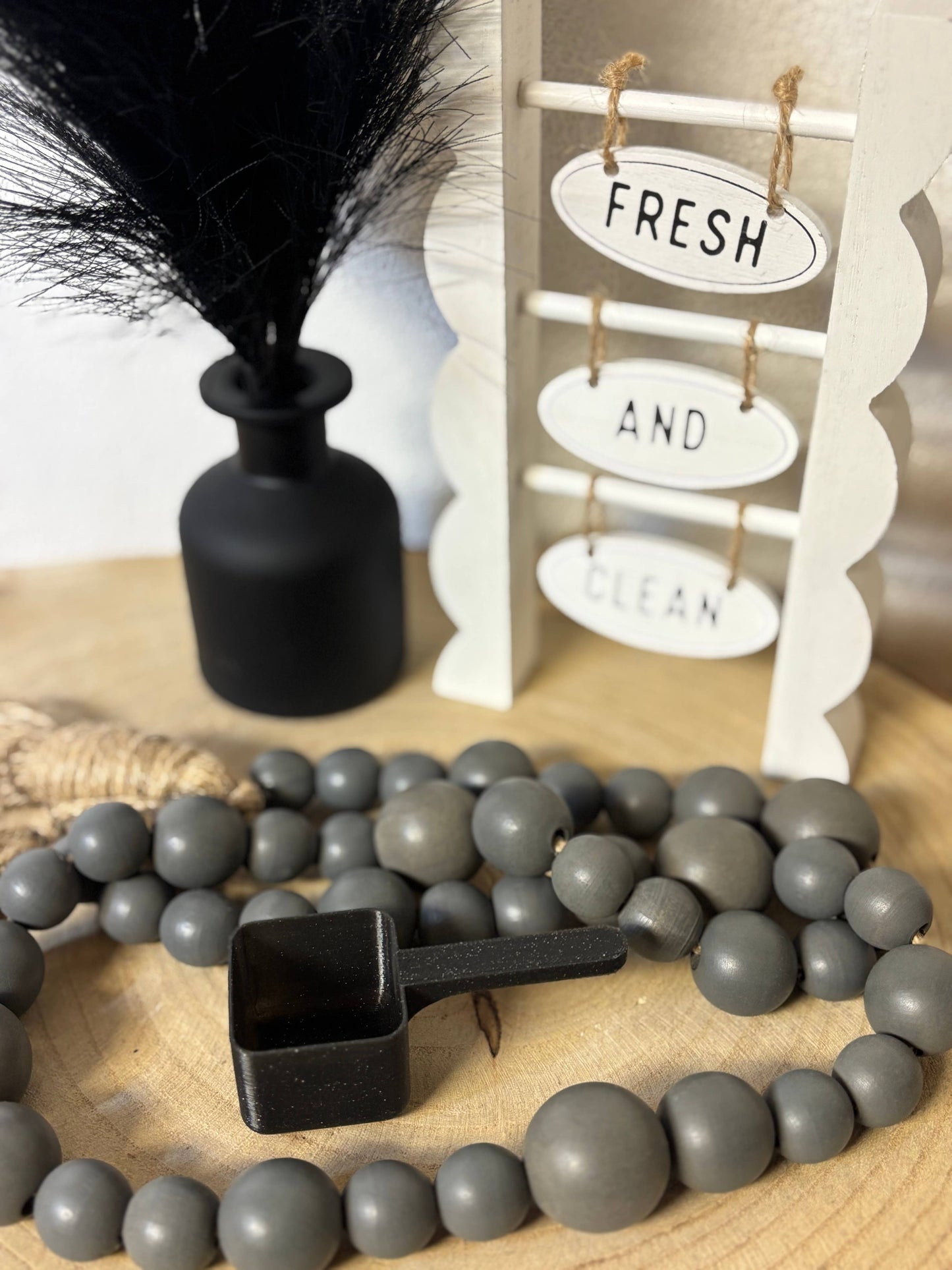 Glittery Black Laundry Powder Scoop