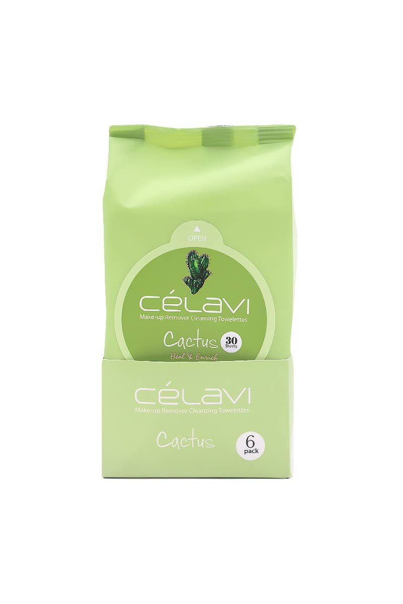 Celavi MT017 Cactus Makeup Cleansing Towelette (1pack) 30 wipes