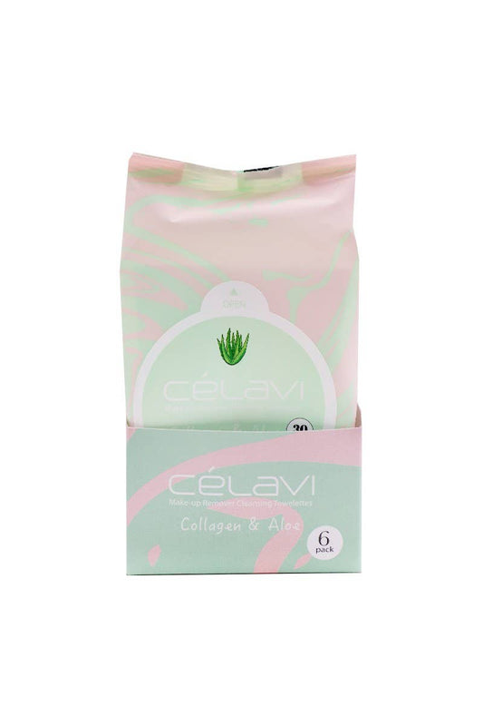 Celavi MT023 Collagen & Aloe Make-up Cleansing Towelette - 6