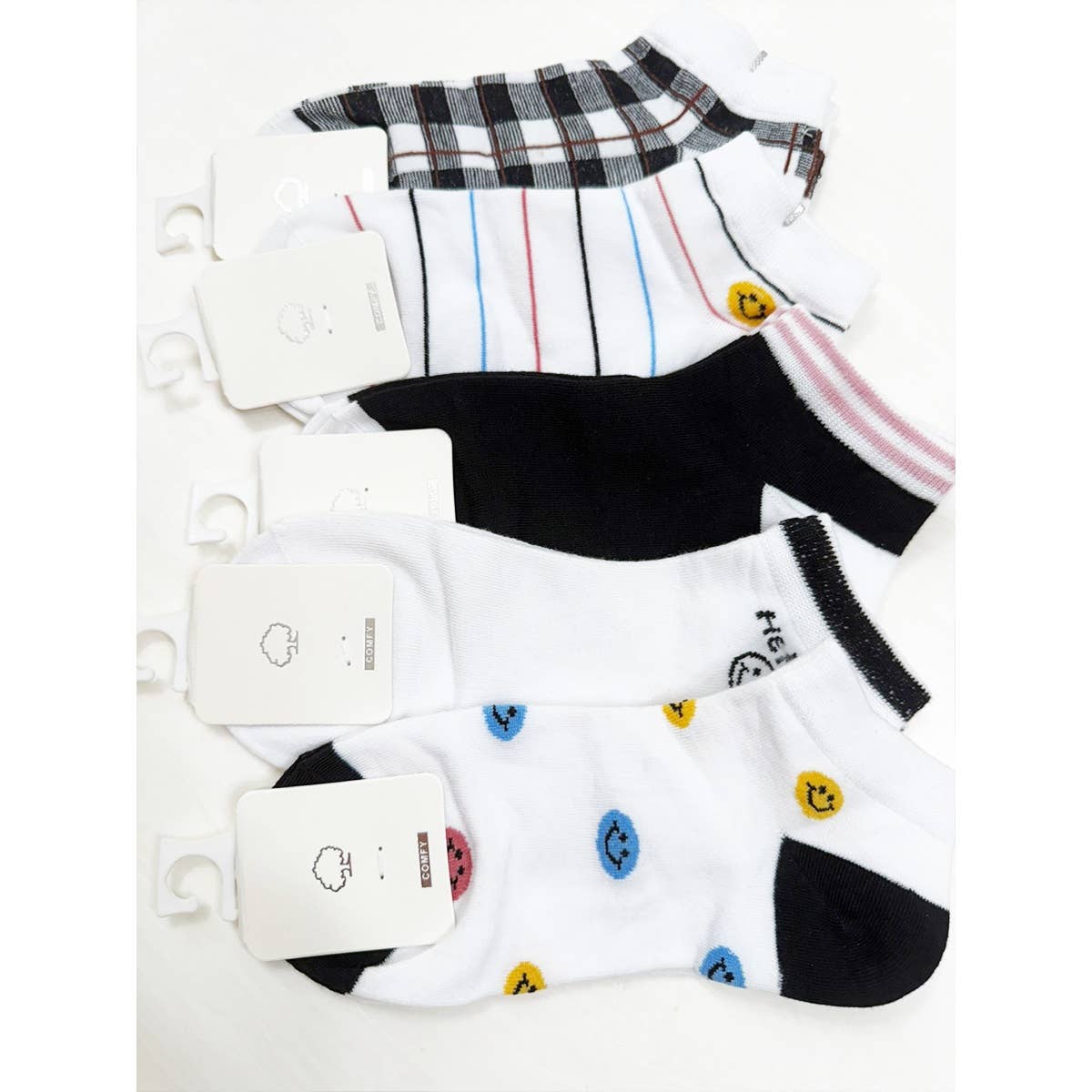 Assorted Smiley Designs All Year Long Socks