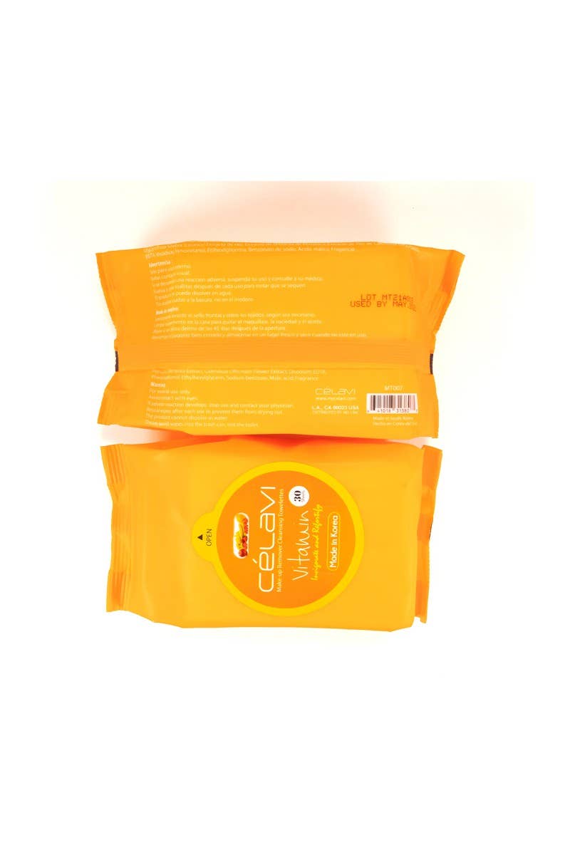 Celavi MT007 Vitamin Makeup Cleansing Towelette - 6pc