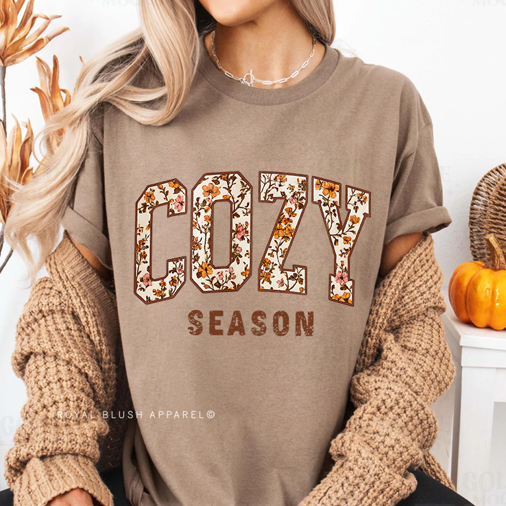 Cozy Season Floral Full Color Transfer