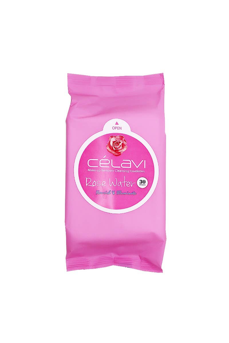 Celavi MT021 Rose Water Makeup Cleansing Towelette - 6pc