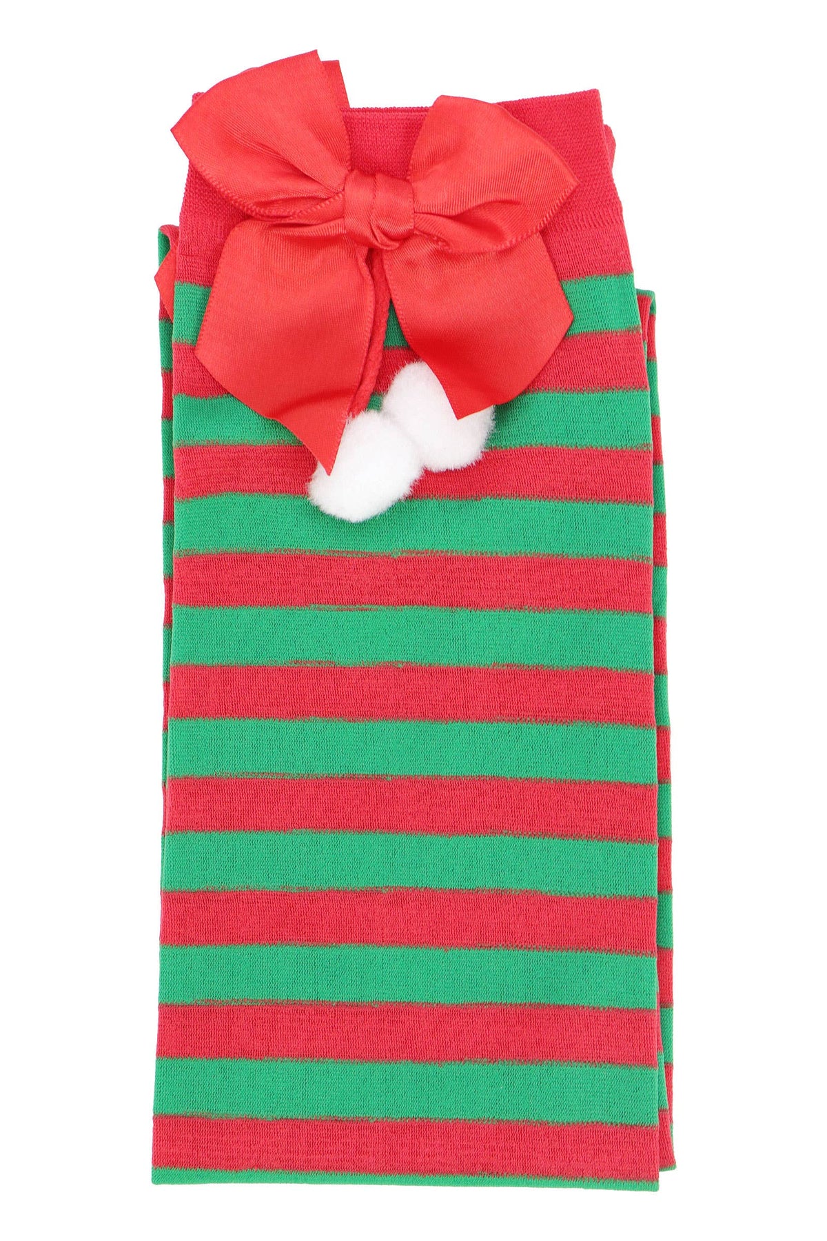 Christmas Santa Girl Stripe OTK Sock Tights