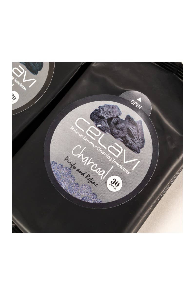Celavi MT010 Charcoal Makeup Cleansing Towelette (1pc) 30 wipes