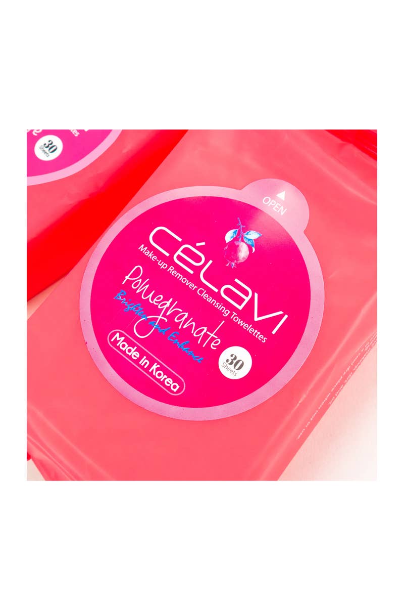Celavi MT005 Pomegranate Makeup Cleansing Towelette - 6pc