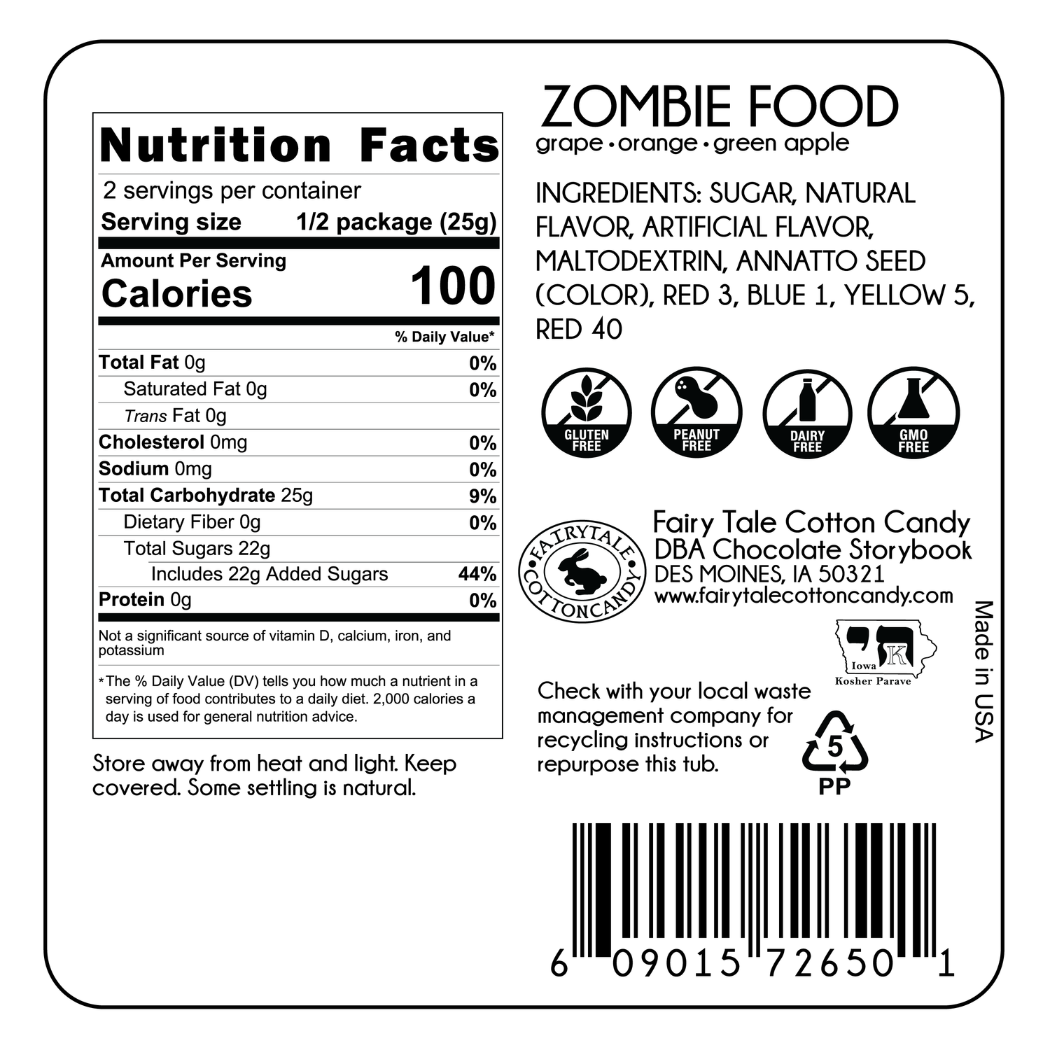 Zombie Food Cotton Candy