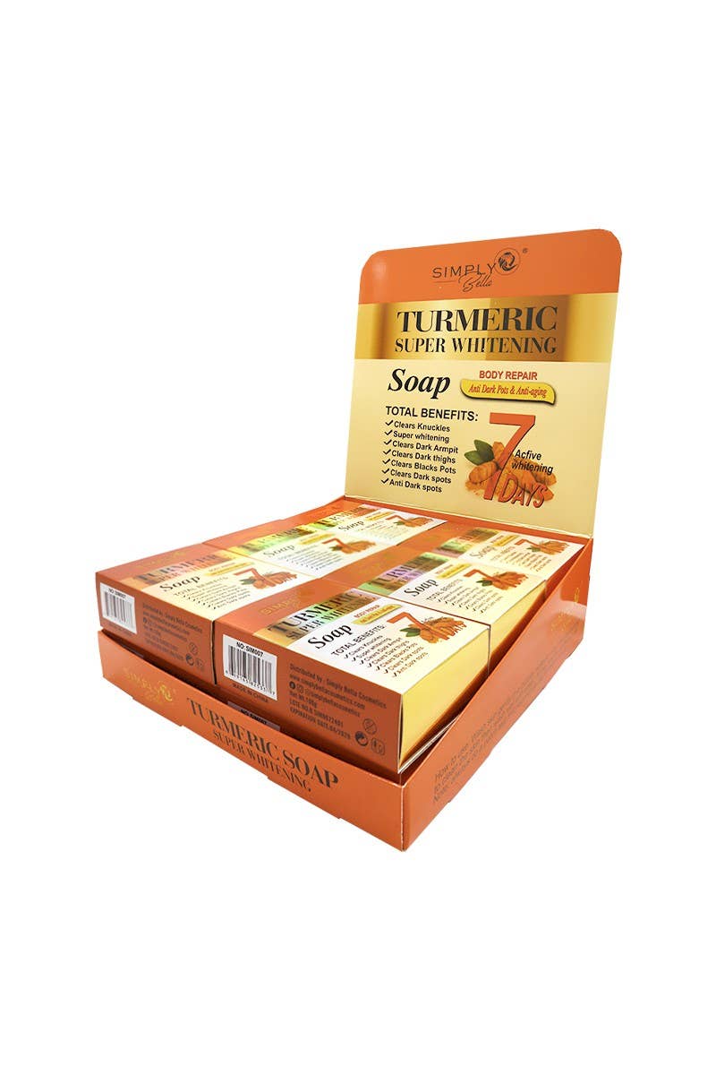 Simply Bella SIM007 Turmeric Super Whitening Soap - 12 pcs