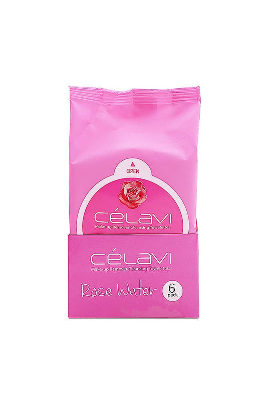 Celavi MT021 Rose Water Makeup Cleansing Towelette - 6pc