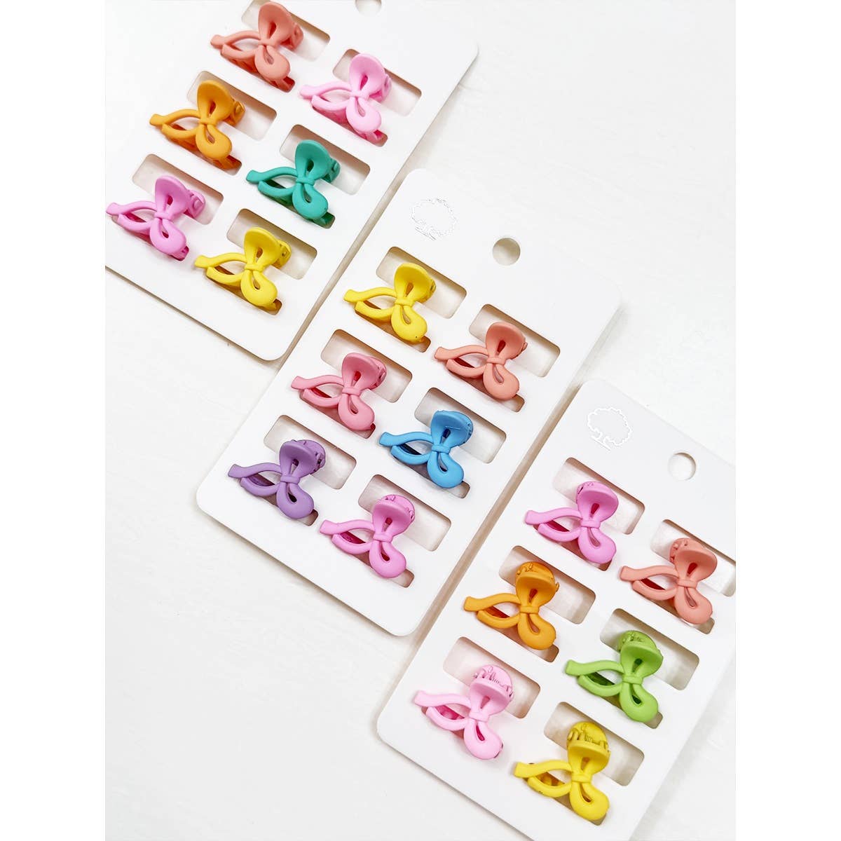 Duo Mini Bow Detail Hair Clip Set